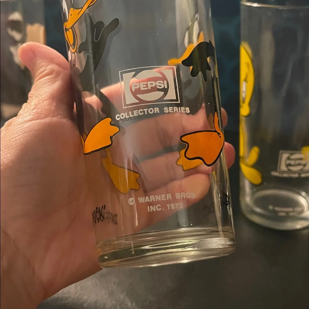 Set of 3 Vintage Warner Bros Pepsi Glass